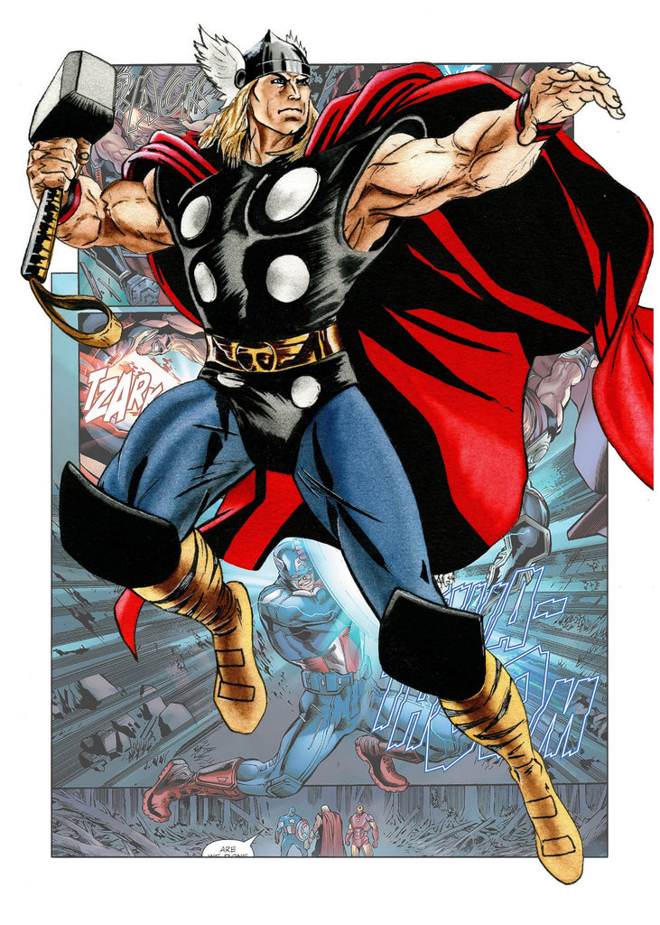 Premium Superhero Comic Style Thor A2 Size Posters