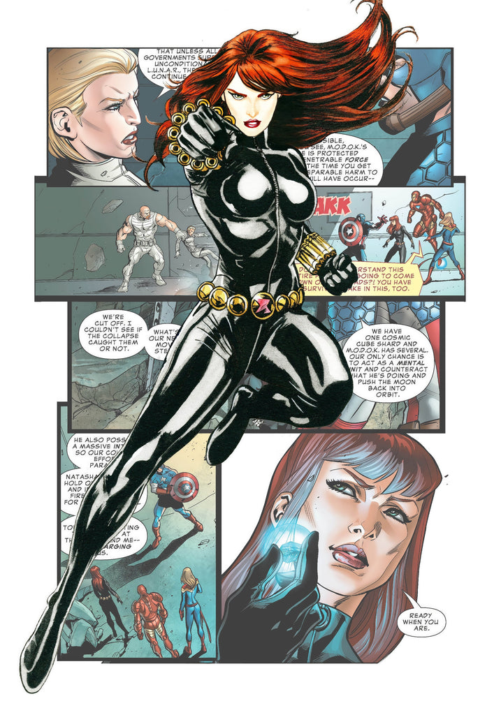 Premium Superhero Comic Style Black Widow A3 Size Posters