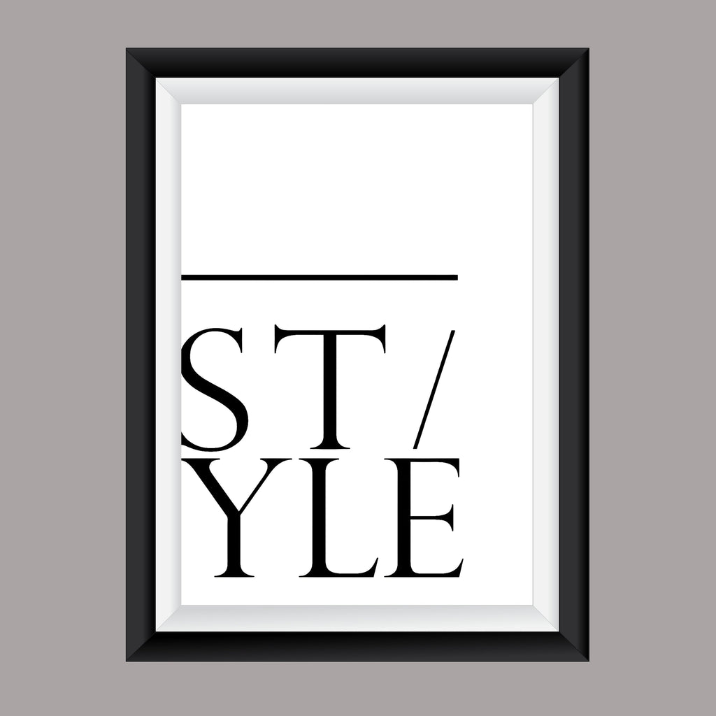 Premium Fashion Wall Art Style text A2 Size Posters