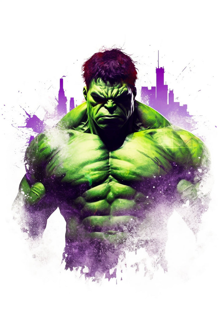 Premium Marvel Watercolor Hulk A2 Size Posters
