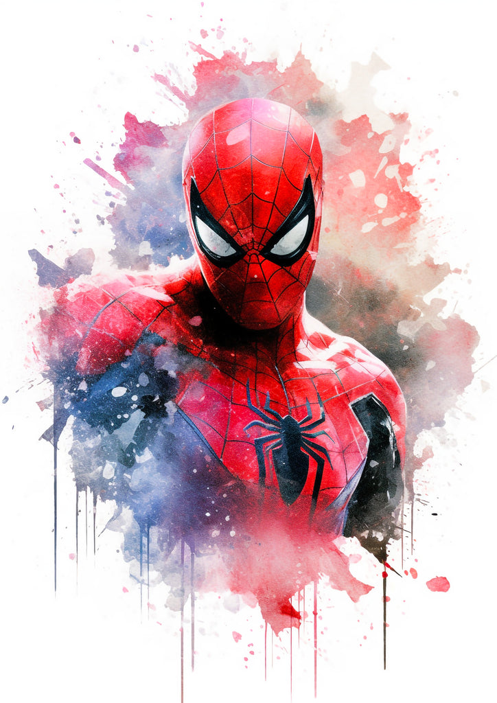 Premium Marvel Watercolor Spiderman A2 Size Posters