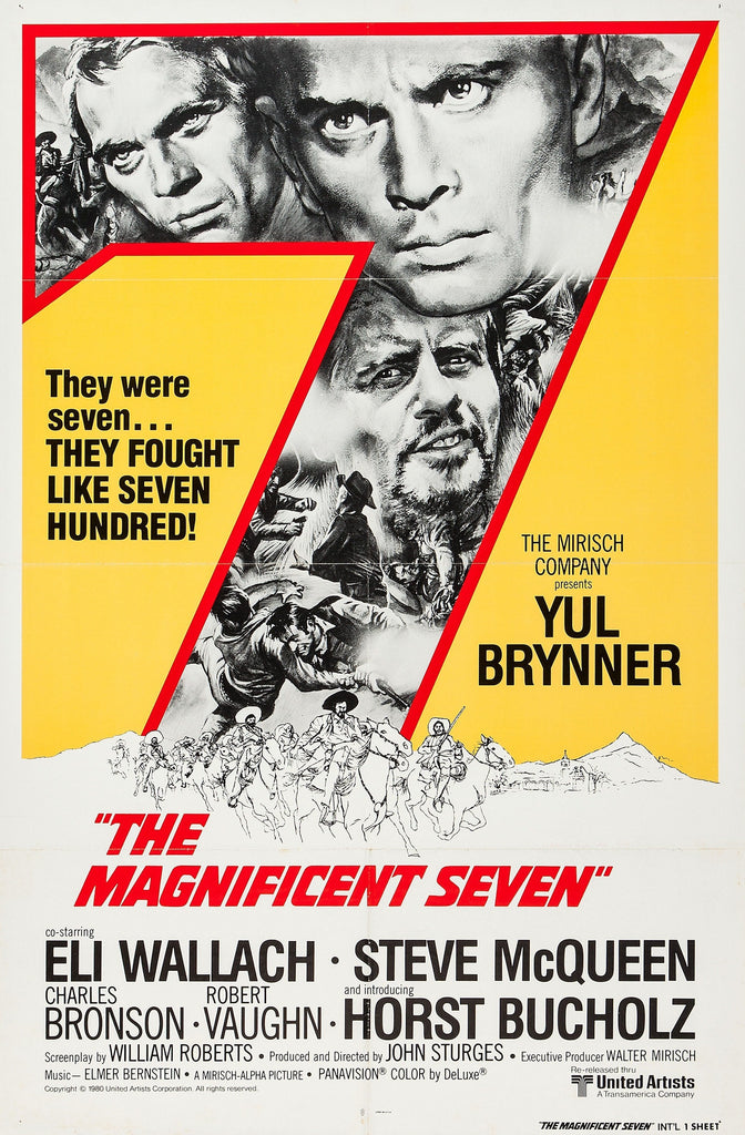 Premium The Magnificent Seven 1960 A2 Size Movie Poster