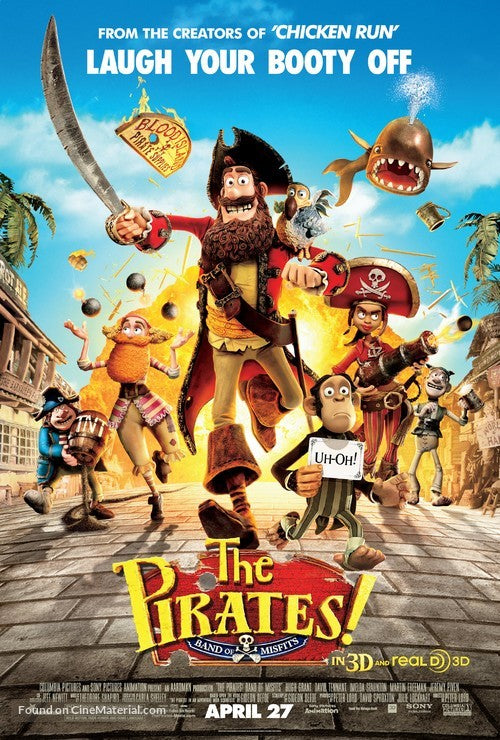 Pixie Posters The Pirates! In an Adventure with Scientists! Movie Poster A2 Size