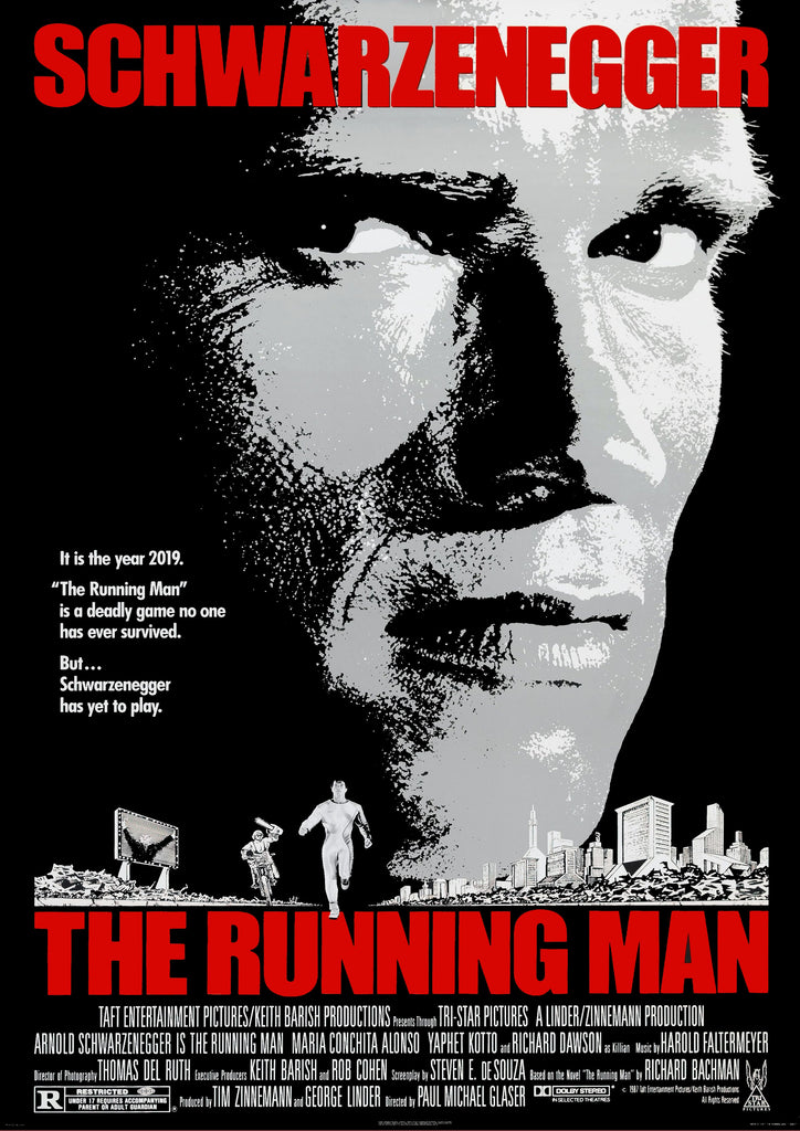 Premium The Running Man A4 Size Movie Poster