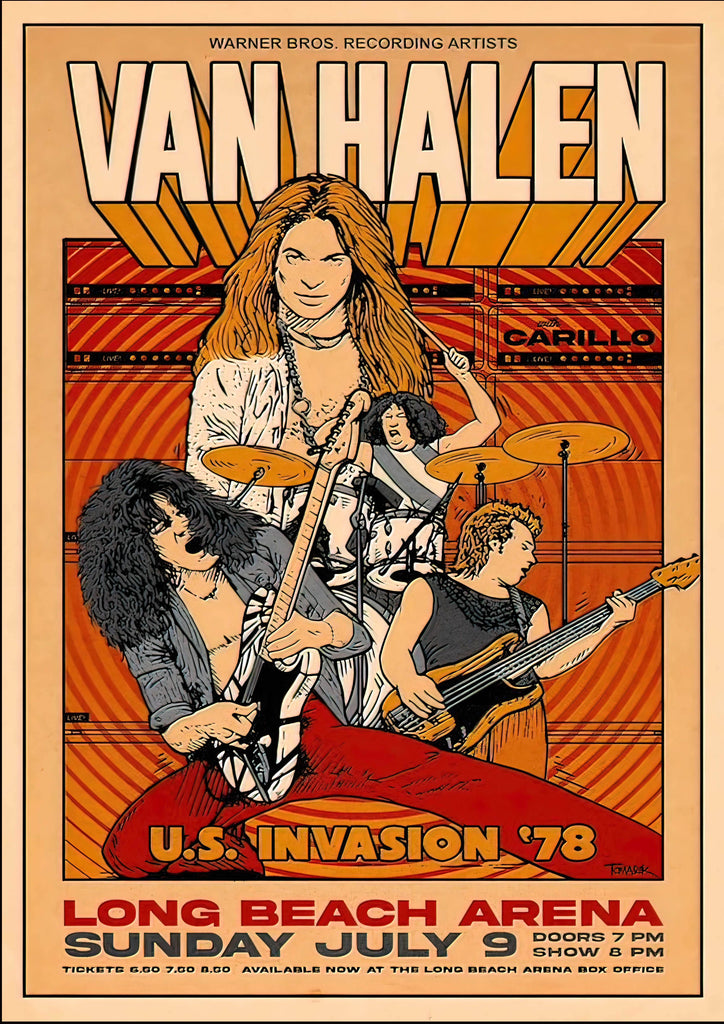 Premium van halen Vintage Gig A4 Size Posters