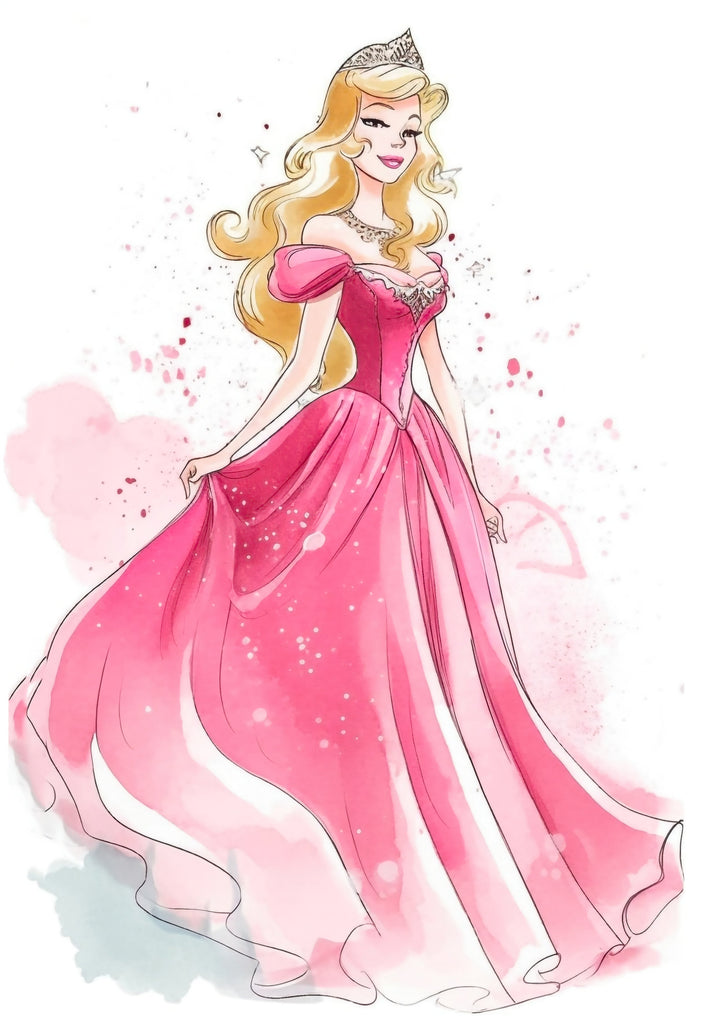 Premium Disney Princess Watercolour Aurora A2 Size Posters