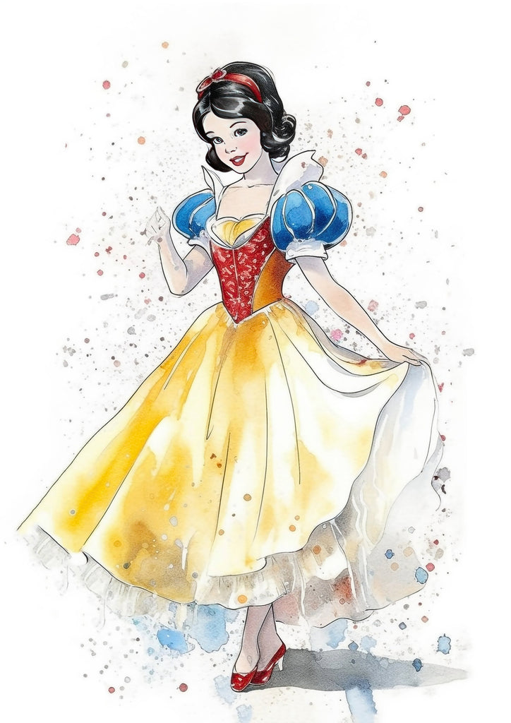 Premium Disney Princess Watercolour Snow White A2 Size Posters
