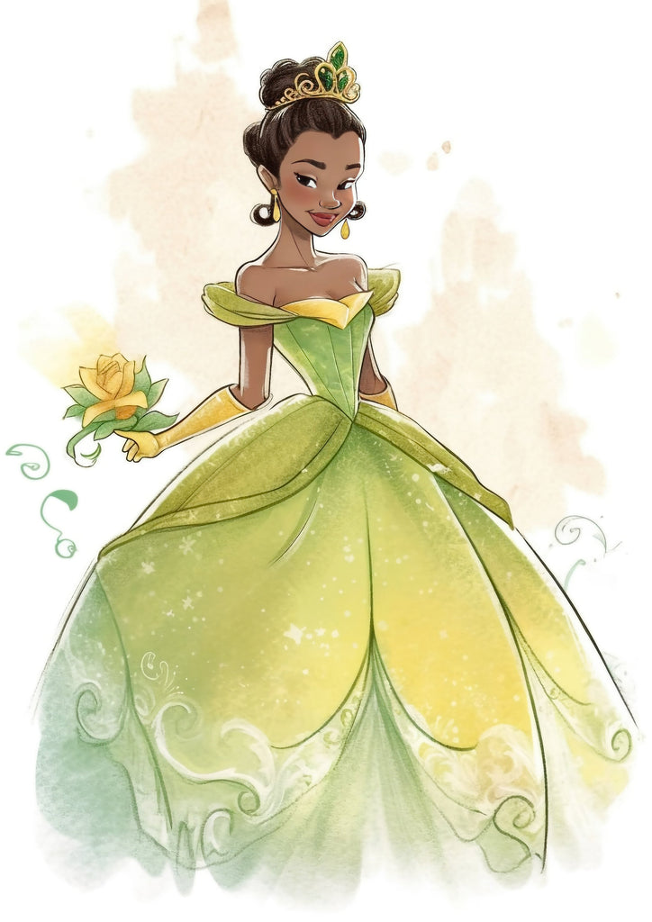 Premium Disney Princess Watercolour Tiana A2 Size Posters