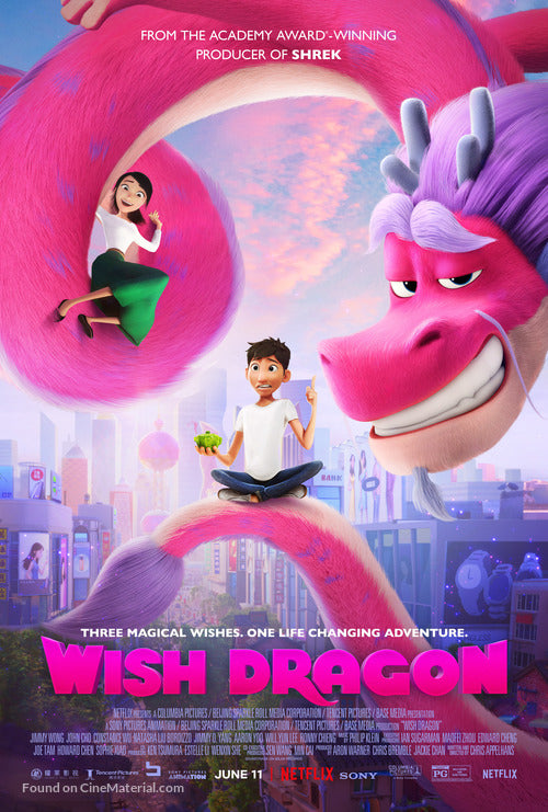 Wish Dragon A2 Movie Poster-Pixie Posters
